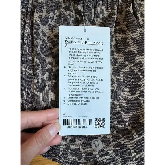 NWT 4 Swiftly Mid-Rise Running Workout Short 3" - Lululemon - Picture 4 of 11